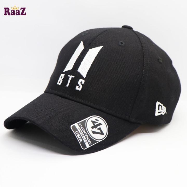BTS Embroidery Logo Curved Cap (Black)