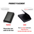 Carbon Fiber Credit Card Holder Wallets Men Brand Rfid Black Magic Trifold Leather Slim Mini Wallet Small Money Bag Male Purses.