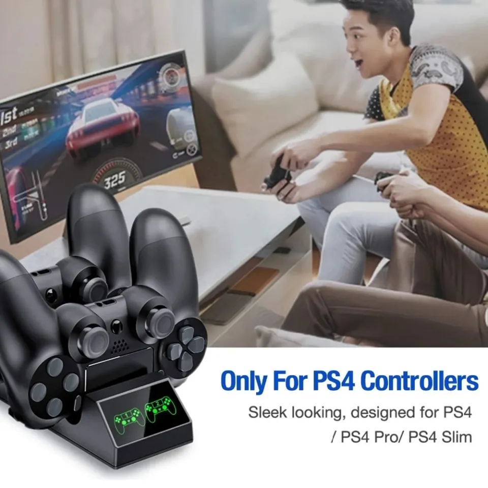 Dual Charging Dock Station For PS4 Slim Controllers – USB Powered – Game King
