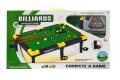 Billiards Snooker Game Table with Full Set of Billiard Balls, 2 Cues, Triangle Family Game for Kids.