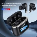 ANC Wireless Earphones Colorful LED Screen TWS Earbuds Touch Active Noise Cancelling Bluetooth Headphones Sports Headset.