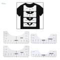 5Pc T Shirt Alignment Tool - Centering Tool Vinyl T Shirt Ruler Guide Design.