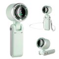Portable Handheld Mini Turbo Fan, USB Rechargeable Travel Neck Fan with 5 Speeds, 3600mAh Battery & 15000RPM Speed, Up to 12 Working Hours, 3 IN 1 Foldable Personal Cooling Fan for Travel/Home/Office.