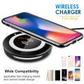 9V Qi Standard Wireless LED Fast Charger Desktop Pad for iPhone 8 X Plus S8 S9 Note 8.