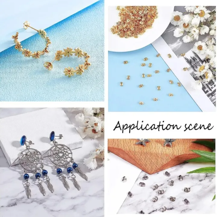 100pcs%204.5x6mm%20Gold%20Stainless%20Steel%20Butterfly%20Earring%20Safety%20Back%20Stopper%20for%20Stud%20Hypoallergenic%20Jewelry%20Making%20Finding%20Supply%20-%20Image%206