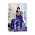 Fashionable Tangail Tat Half silk Hand Print Saree for Women.