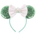 Disney Princess Crown Mouse Ears Headband Sequins Bow Hairband For Girls Children Festival Party DIY Hair Accessories Gift.