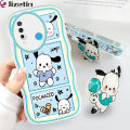 Jizetin for Huawei P30 Lite / Nova 4E Back Cover + Free Pop Socket Happy Pochacco Soft Wavy Shape TPU Phone Case For Girls Boys.
