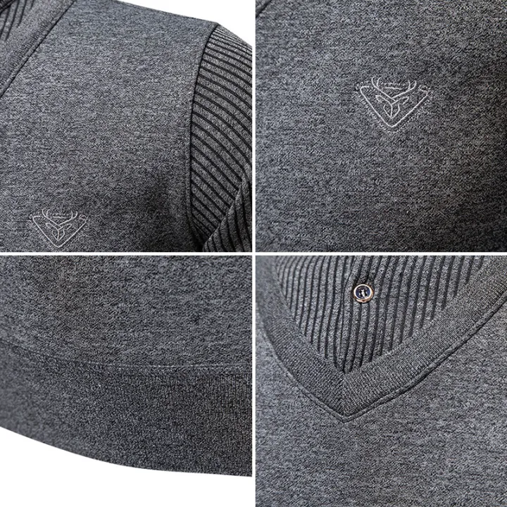 Autumn%20and%20Winter%20New%20Men's%20Two%20Piece%20Sweater%20with%20Fleece%20and%20Slim%20Fit%20Polo%20Collar%20Knitted%20Bottom%20Shirt%20Thickened%20and%20Warm%20-%20Image%205