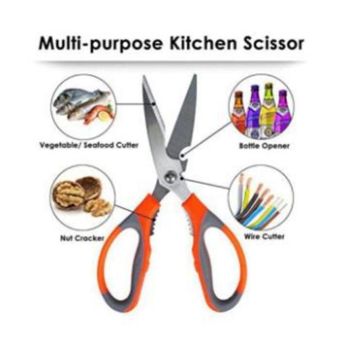 Kitchen Scissors/ Fish Cutting Scissors/ Bottle Opener- Stainless Steel