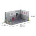 1/32 Scale Die-cast Car Garage Display Stand, Thick PVC Mini Car Garage Scene for 1:32 Model Car Parking Space, 8.03x4.57x3.23inch. 