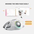 ProtoArc EM01 Trackball Mouse RGB Wireless 2.4G Bluetooth Ergonomic Mouse Rechargeable Rollerball Mice for Laptop PC iPad Mac. 