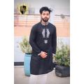 Semi Long Printed Panjabi For Gents - কাপল ড্রেস শাড়ি.