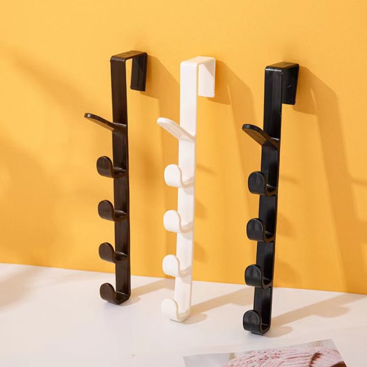 1/2pc%20Bedroom%20Door%20Hanger%20Clothes%20Hanging%20Rack%20Over%20The%20Door%20Plastic%20Home%20Storage%20Organization%20Hooks%20Purse%20Holder%20Bags%20Rails%20-%20Image%202