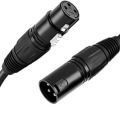 XLR Cable Microphone XLR Male to Female Extension Cable XLR Jack Extender Cord for PA System Studio Recorder Amplifier Mixer Speaker System 1.5M.