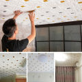 3D Foam Wall & ceiling Stickers 1 pcs, size:30x27.5 inch, White/Pink/Blue/Green/Yelow/&Orange Color Self Adhesive, To Decorate feature walls, Office, restaurant TV Wall, sofa background, living room, bedroom, & kitchen,.