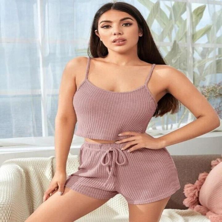 Homewear Pajamas, Vest, Shorts, 2 pieces set