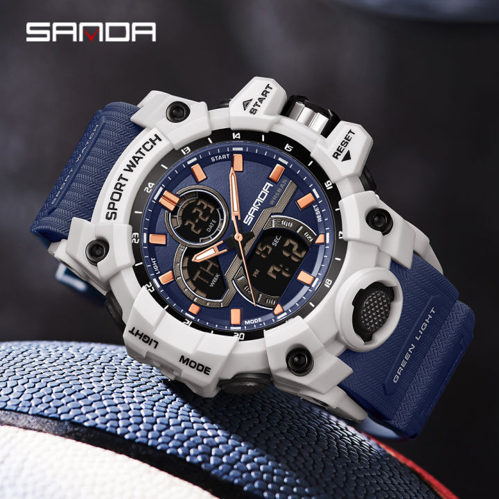 SANDA%206198%20Fashionable%20Cool%20Night%20Light%20Dual%20Screen%20Multi%20functional%20Outdoor%20Sports%20Waterproof%20Men's%20Electronic%20Watch%20-%20Image%205