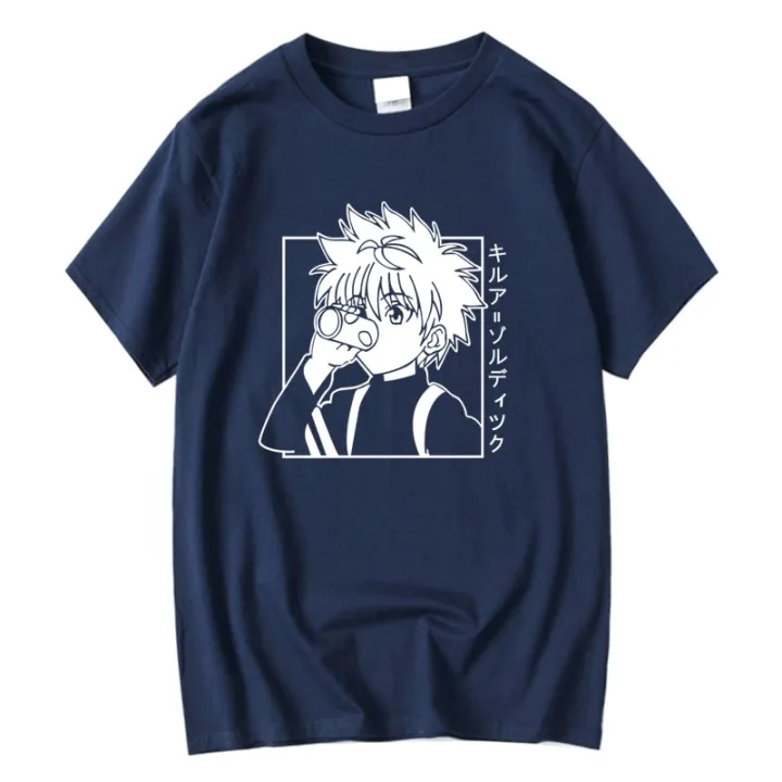 XIN%20YI%20Men's%20Casual%20High%20Quality%20100%25%20Cotton%20T-shirt%20Tops%20Kawaii%20Hunter%20X%20Hunter%20Tshirt%20Killua%20Zoldyck%20T-shirt%20Anime%20Tee%20Shirt%20-%20Image%204