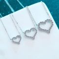 KNOBSPIN D VVS1 Sparking Moissanite Necklace Heart Pendant for Women s925 Sterling Sliver Plated 18k Party Birthday Gift Jewelry. 