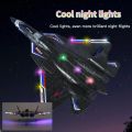 【Free-delivery】 RC Plane SU57 2.4G With LED Lights Remote Control Flying Model Glider EPP Foam Toys Airplane For Children Gifts. 