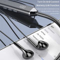 【FUPANG】Wireless Bluetooth headphone Magnetic neckband earphones low lantancy sport display headset with mic.
