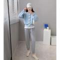 55 Fashion Exquisite Flowers Sweater Coat Women's Knitted Cardigan Autumn and Winter New Korean Style Candy Color Short Fairy Top.