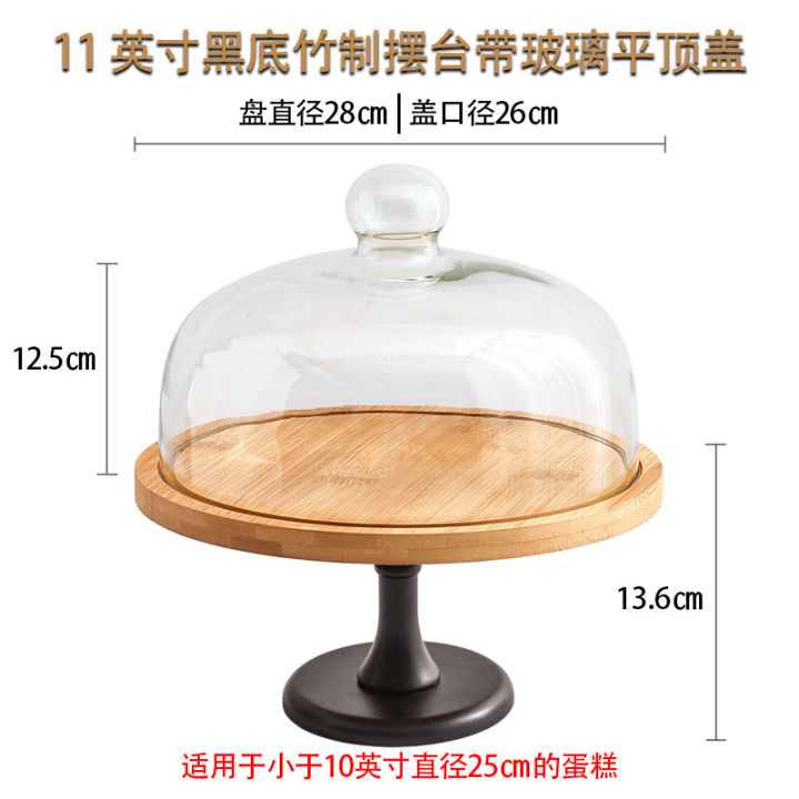Goblet%20Cake%20Tray%20Rotating%20Display%20Stand%20Wooden%20Bread%20Sampling%20Plate%20Pastry%20Table%20with%20Lid%20Cake%20Cover%20Glass%20Cover%20-%20Image%209