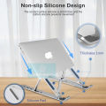 DoomHot Lap-top Stands Foldable Aluminium Lap-tops Stand Portable 6-Level Height Adjustable Holder Notebook Stand Air Flow Cooling Ergonomic Design Stands for 10 -15.6 Inch PC Computer Accessories. 