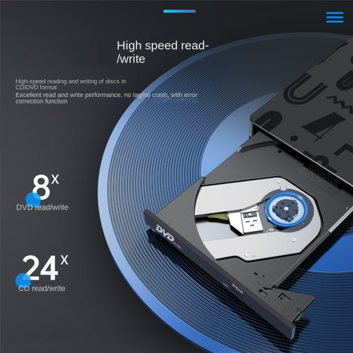 External%20DVD%20Optical%20Drive%20Laptop%20Desktop%20Universal%20Multifunction%20CD%20Burner%20USB3.0%20External%20Optical%20Drive%20Player%20Durable%20Easy%20to%20Use%20Black%20-%20Image%208