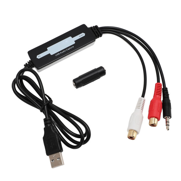 USB 2.0 Sound Capture Card Professional Left Right Channel Sound Capture Device for Tape for CD