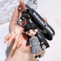 New Wednesday Dress Girl Keychain Exquisite Figure Model Doll School Bag Hanger Chain Keychain Gift. 