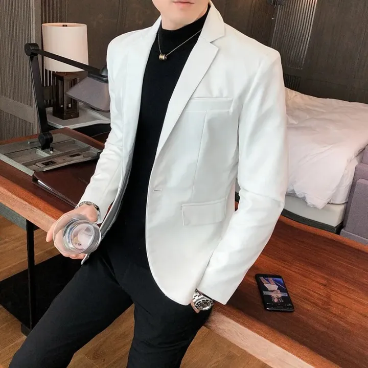 Men%20Fashion%20Casual%20Black%20White%20Suit%20Leather%20Jacket%20/Men%20Solid%20Color%20Business%20Suit%20Collar%20PU%20Blazers%20Dress%20Coat%20-%20Image%202