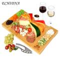 Wooden Chopping Board Bamboo Charcuterie Board with Grooves Food Serving Tray for Home Kitchen Eco-friendly Cutting Board. 