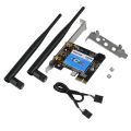 2.4G/5G 433Mbps 802.11ac Wireless BT4.0 WiFi PCI-E Network Card For Desktop UK. 
