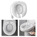 Sitz Bath Toilet Bidet Tub with Flusher for Postpartum Care White Pink. 