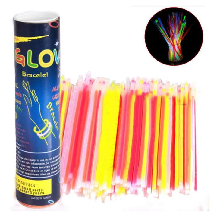 8-color DIY Glow Sticks 100 Pieces Of Fluorescent Sticks Holiday Night Party Children Gift
