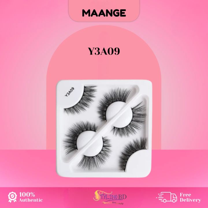 Maange Magefy 3pairs 3D Mink Premium False Eyelashes - Y3A09