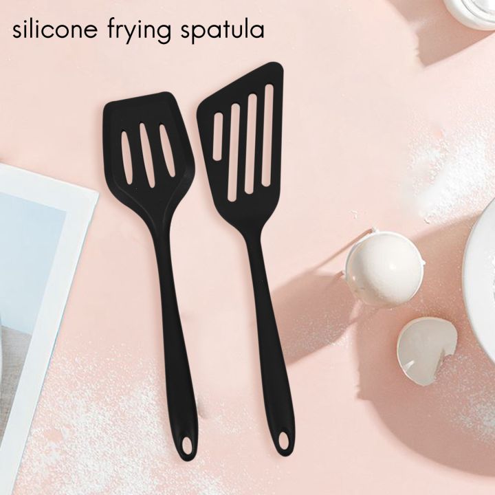 2%20Pcs%20Silicone%20Slotted%20Fish%20Turner%20Spatula,%20Spatulas%20for%20Non%20Stick%20Cookware%20Baking,Cooking,Heat%20Resistant,Black%20-%20Image%204