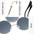 Third Eye Round Sunglasses Women/Men Holiday Sun Glasses Three Lenses Eyewear Shades UV400. 