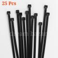 PLASTIC NYLON CABLE TIE LOCK 6" (25 Pcs). 