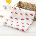 Fruit Pattern 120*110cm Muslin Swaddle Blankets Cotton 2 Layers Baby Blanket Newborn Baby Bath Towel Wrap Bedding.