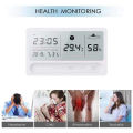 Digital Hygrometer Thermometer Indoor Room Outdoor Temperature Humidity Meter LCD Stand Magnetic Backing Sensor Monitor with Humidity Gauge Mini Weather Station with Clock.
