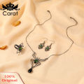 Spider-Shaped Faux Gem Necklace Earrings Ring Alloy Exaggerated Women Halloween Ornament Party Jewelry. 