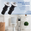 4 Pack Toilet Seat Hinges Bolt Expanding Rubber Top Nuts Screw.