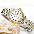 Trendsetter -Women's OLEVS 5567 Fashion Stainless Steel Japan Quartz Analog Day Date Watch Silver,Gold & white - Watch- Inventive Choice. 