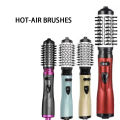 Rotating Hair Dryer Brush Hot Air Brush Hair Styler 3 In 1 Professional Curling Iron Hair Straightener Tool Replaceable 2 Heads. 