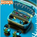 【Ready Stock+FREE Shipping+COD】Sony M100 Colorful Three-dimensional Fingerprint Sound Quality Portable Led Digital Display Small Wireless Touch Bluetooth Earphone. 