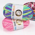50g/Pcs Crochet Knitting Yarn Soft Baby Milk Cotton Wool Yarn for Scarf Sweater DIY Needlework Crochet Yarn Rainbow Chunky Yarn. 