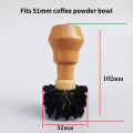 51/58mm Coffee Grinder Cleaning Brush Solid Wood Handle Coffee Machine Powder Dusting Cleaning Brush Home Kitchen Accessories. 
